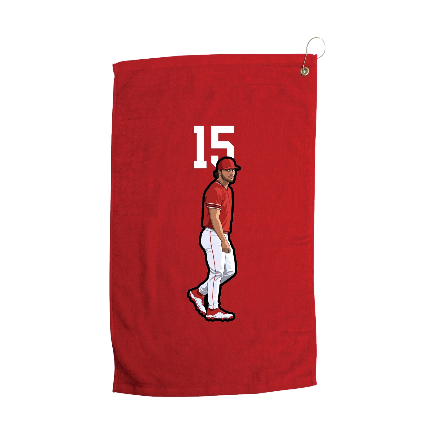 Golf Towel — Number Top in Red