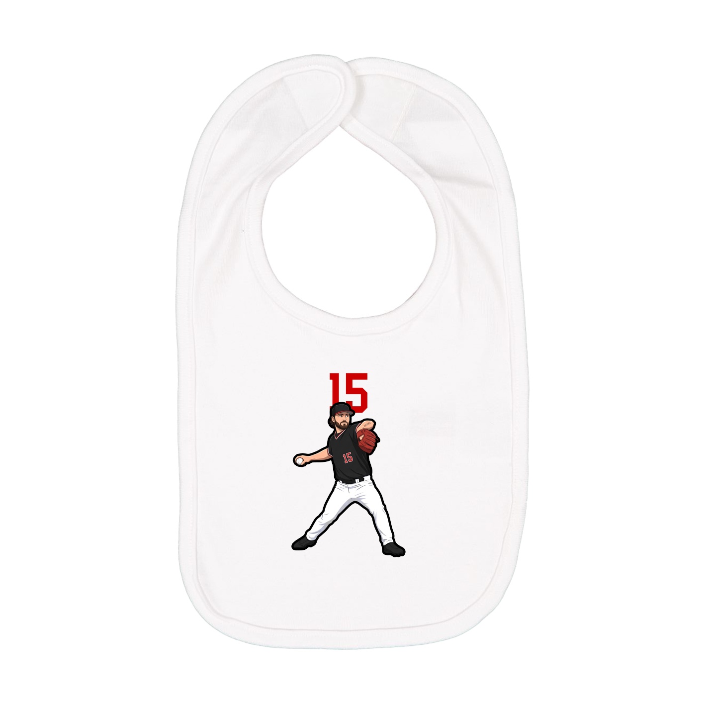 Infant Bib — Number Top in White