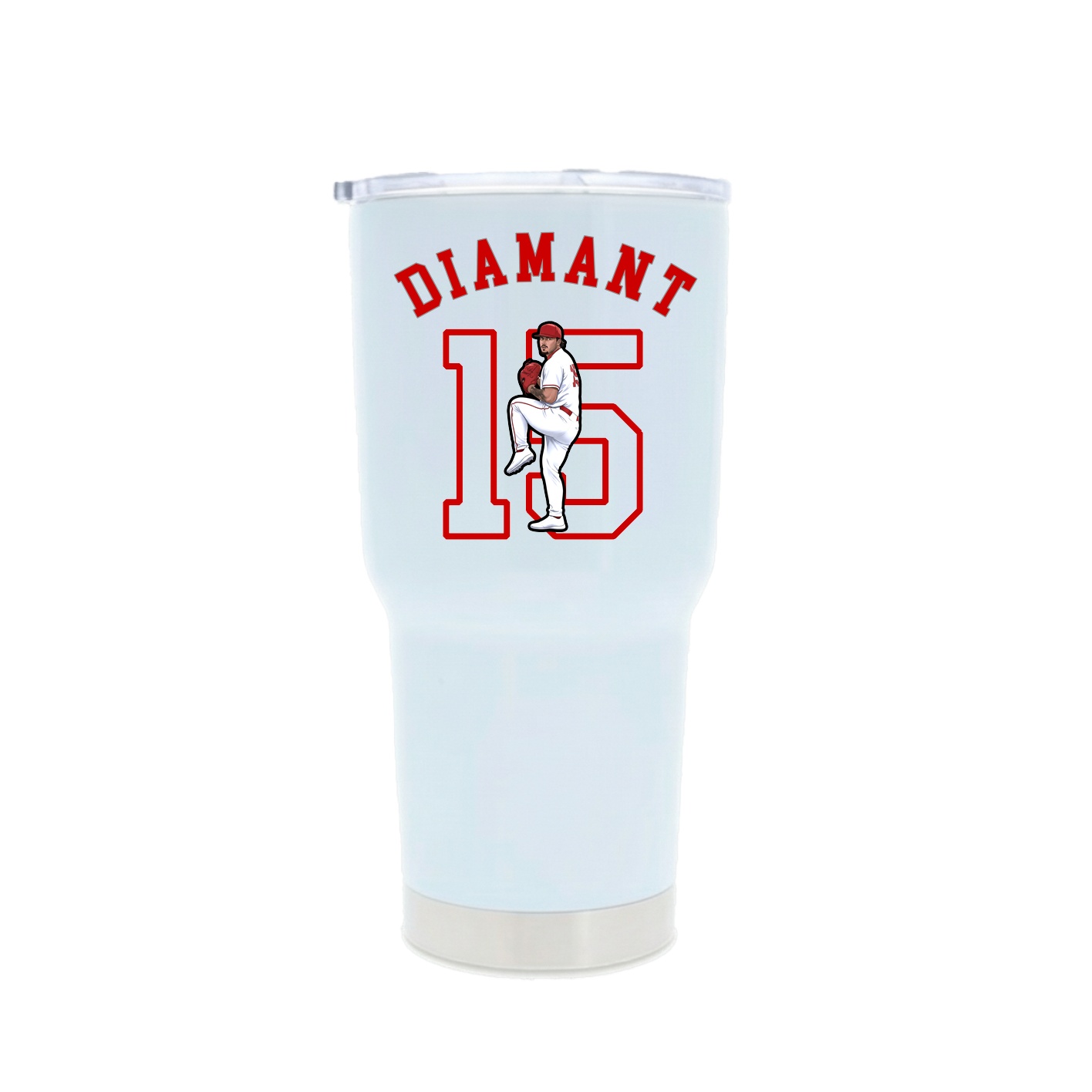 30oz Stainless Steel Tumbler — Shirsey Arch in White