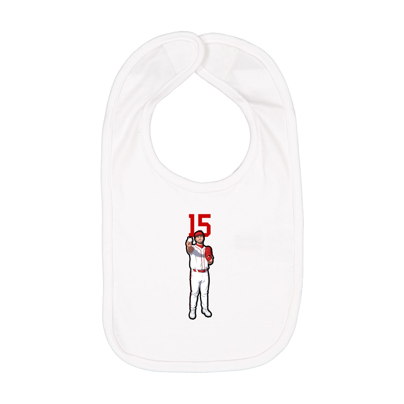 Infant Bib — Number Top in White