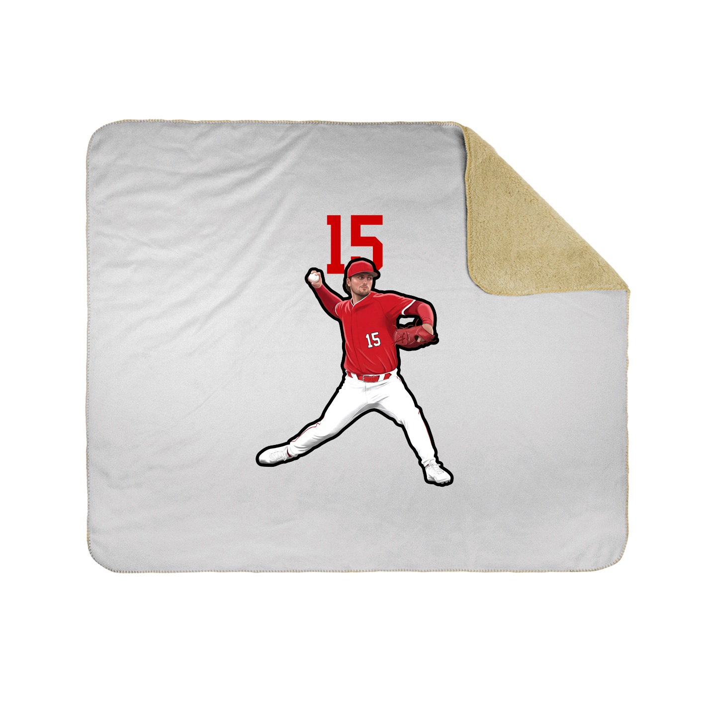 Throw Blanket — Number Top in White