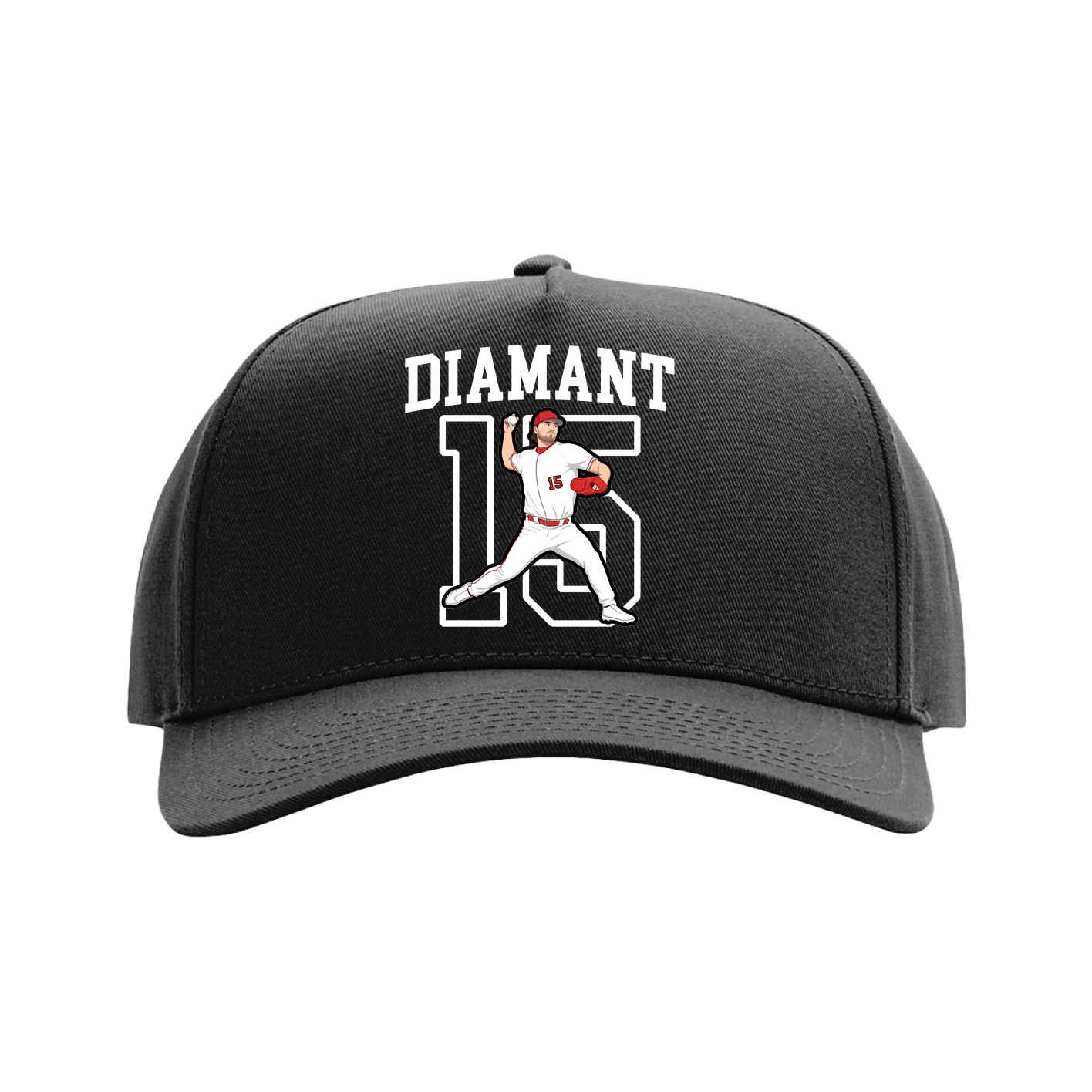 Full Fabric Five-Panel Champ Cap — Shirsey in Black