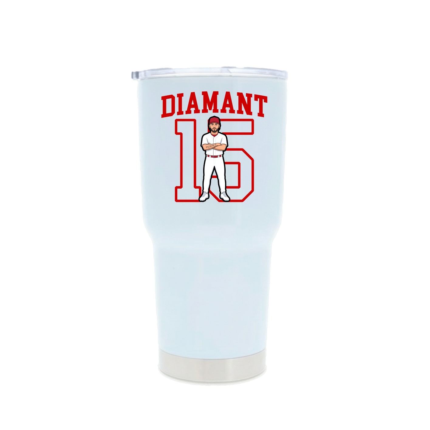 30oz Stainless Steel Tumbler — Shirsey in White