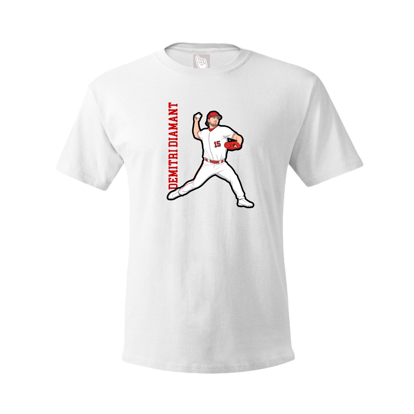Youth Tee — Name Vertical in White