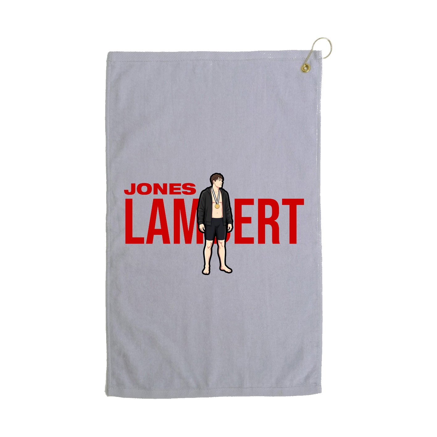 Golf Towel — Player Name in Grey