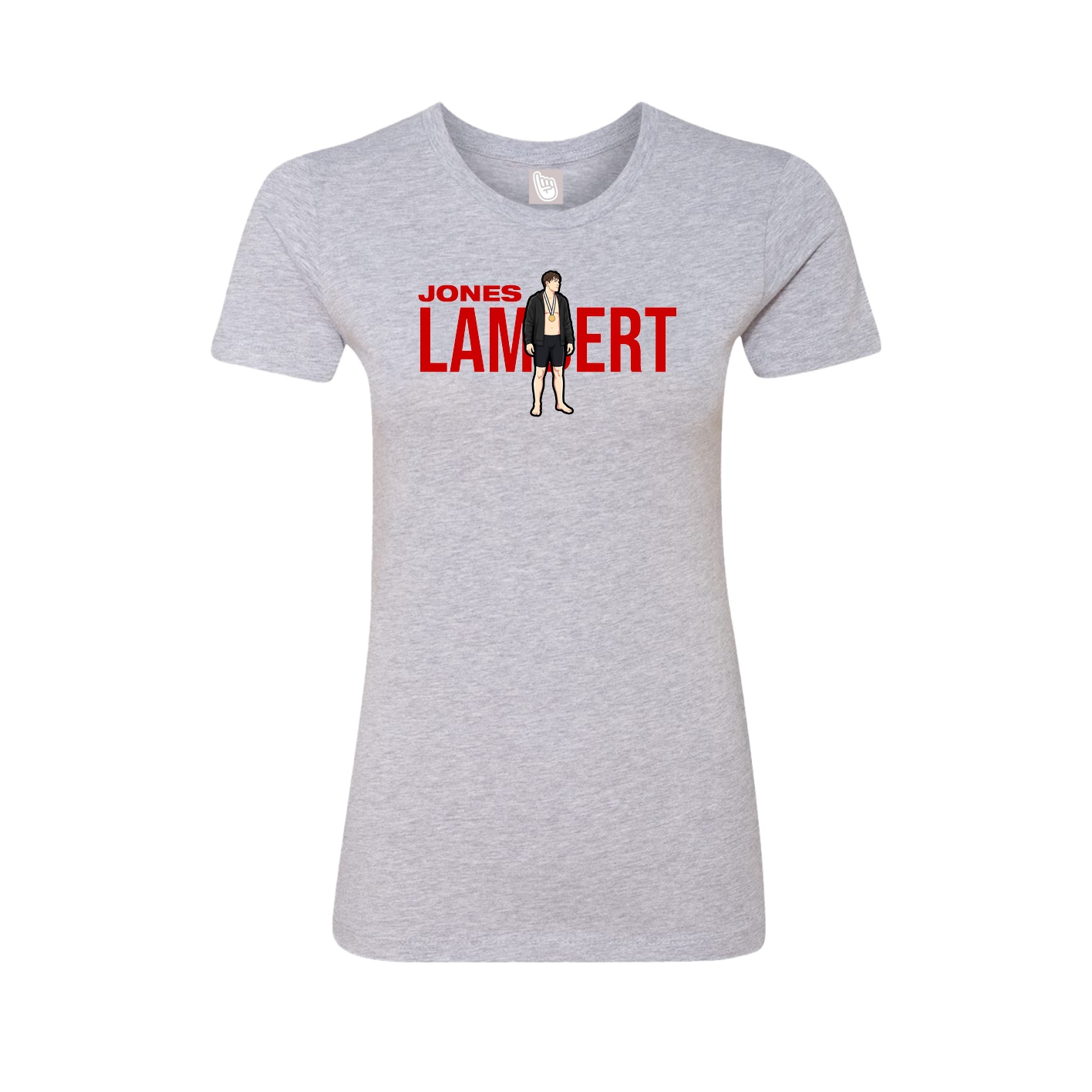 Fitted Women's Tee — Player Name in Grey