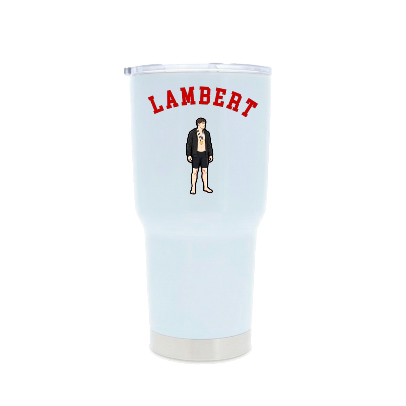 30oz Stainless Steel Tumbler — Shirsey Arch in White