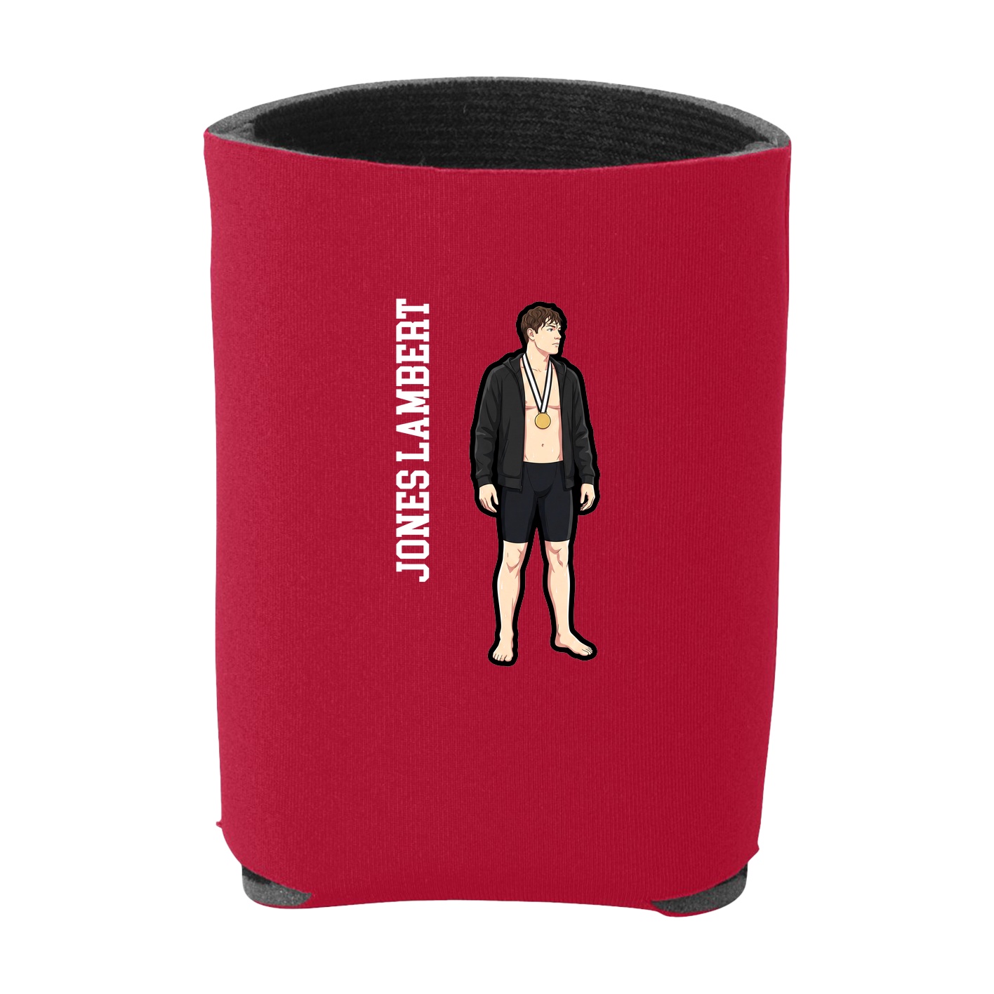 Can Holder — Name Vertical in Red