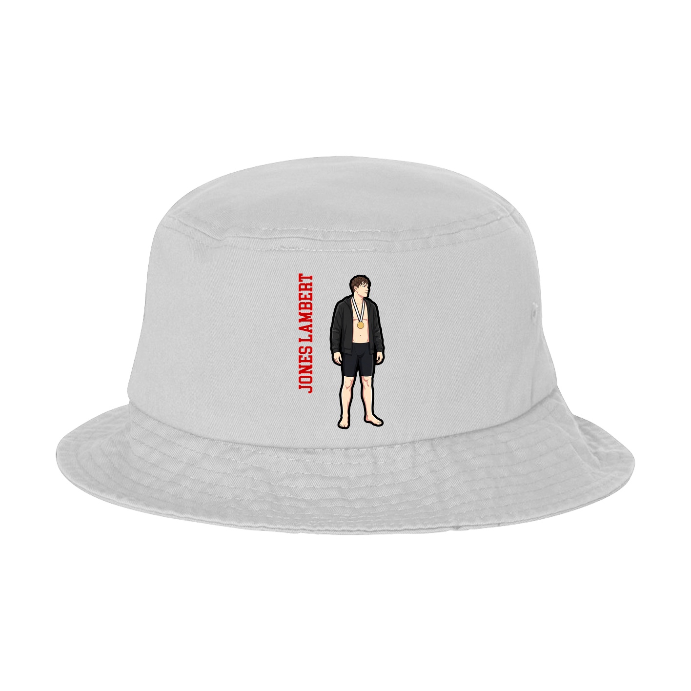 Bucket Cap — Name Vertical in White