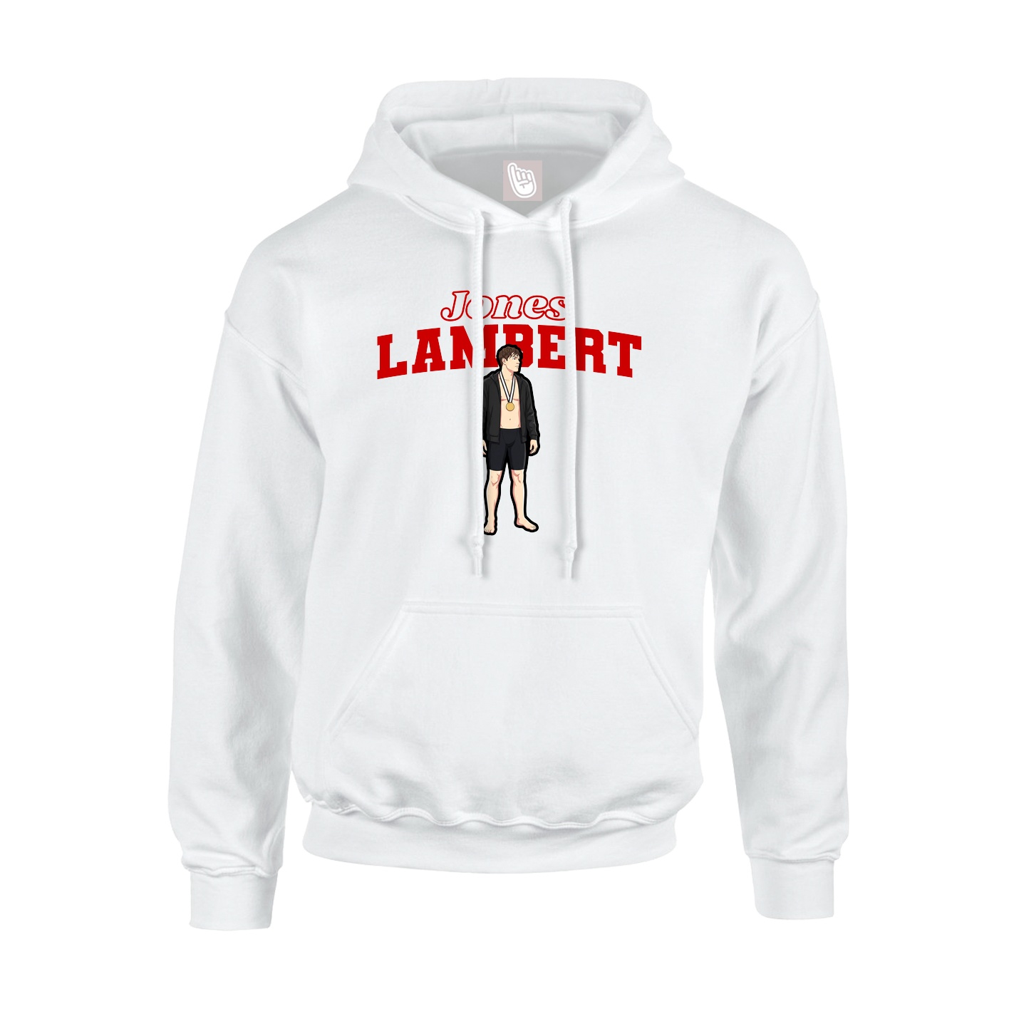 Hoodie — Name Arch in White