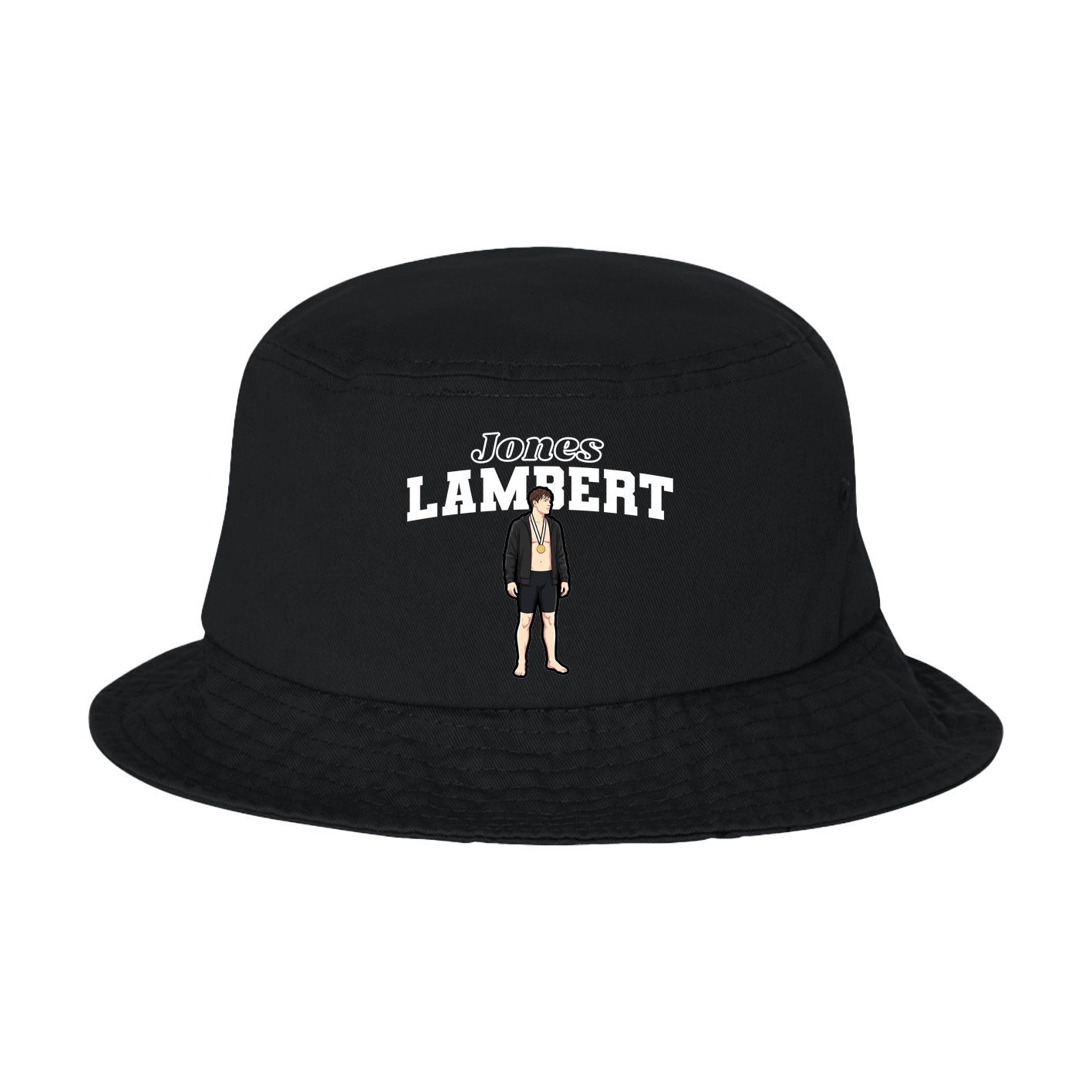Bucket Cap — Name Arch in Black
