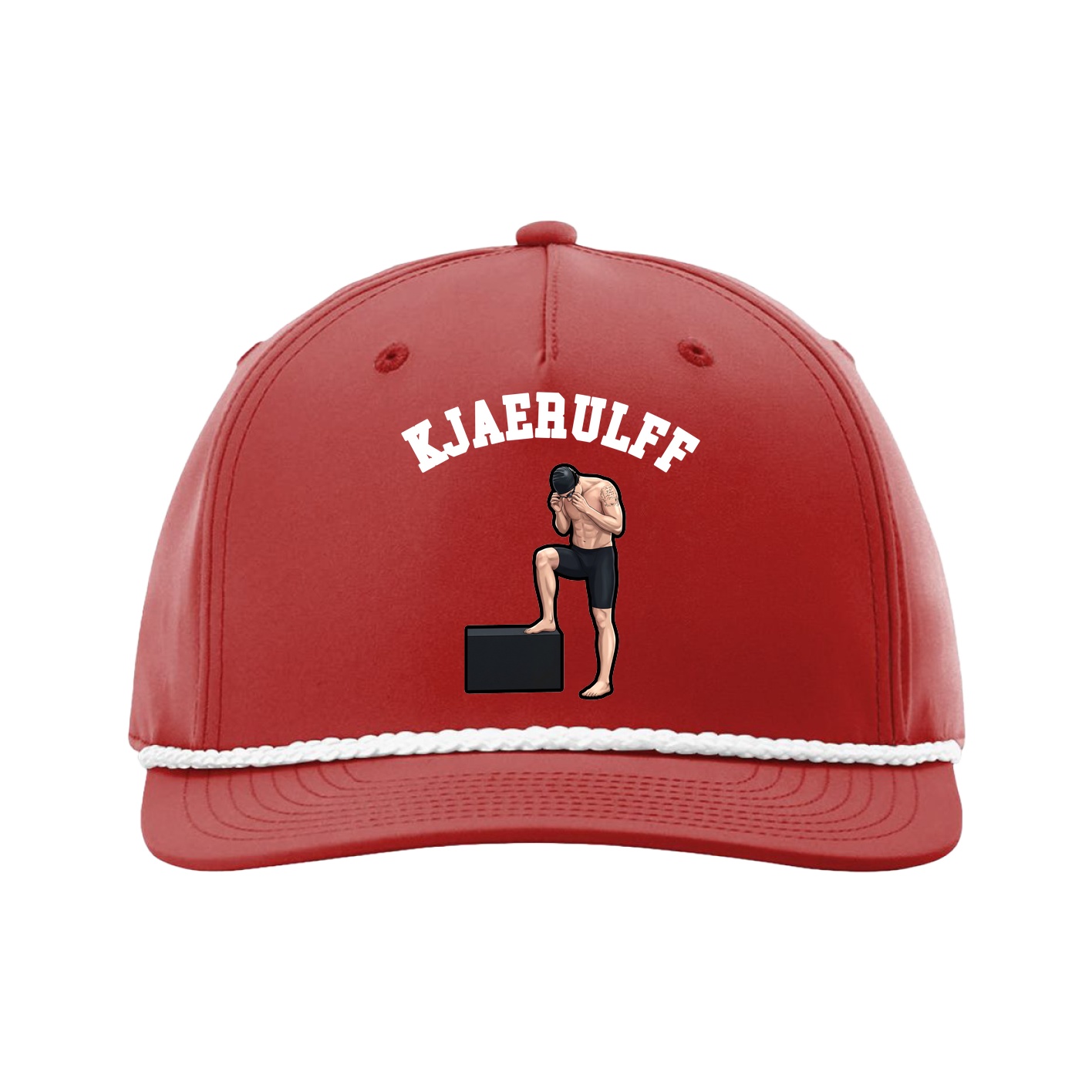Five-Panel Classic Rope Cap — Shirsey Arch in Red