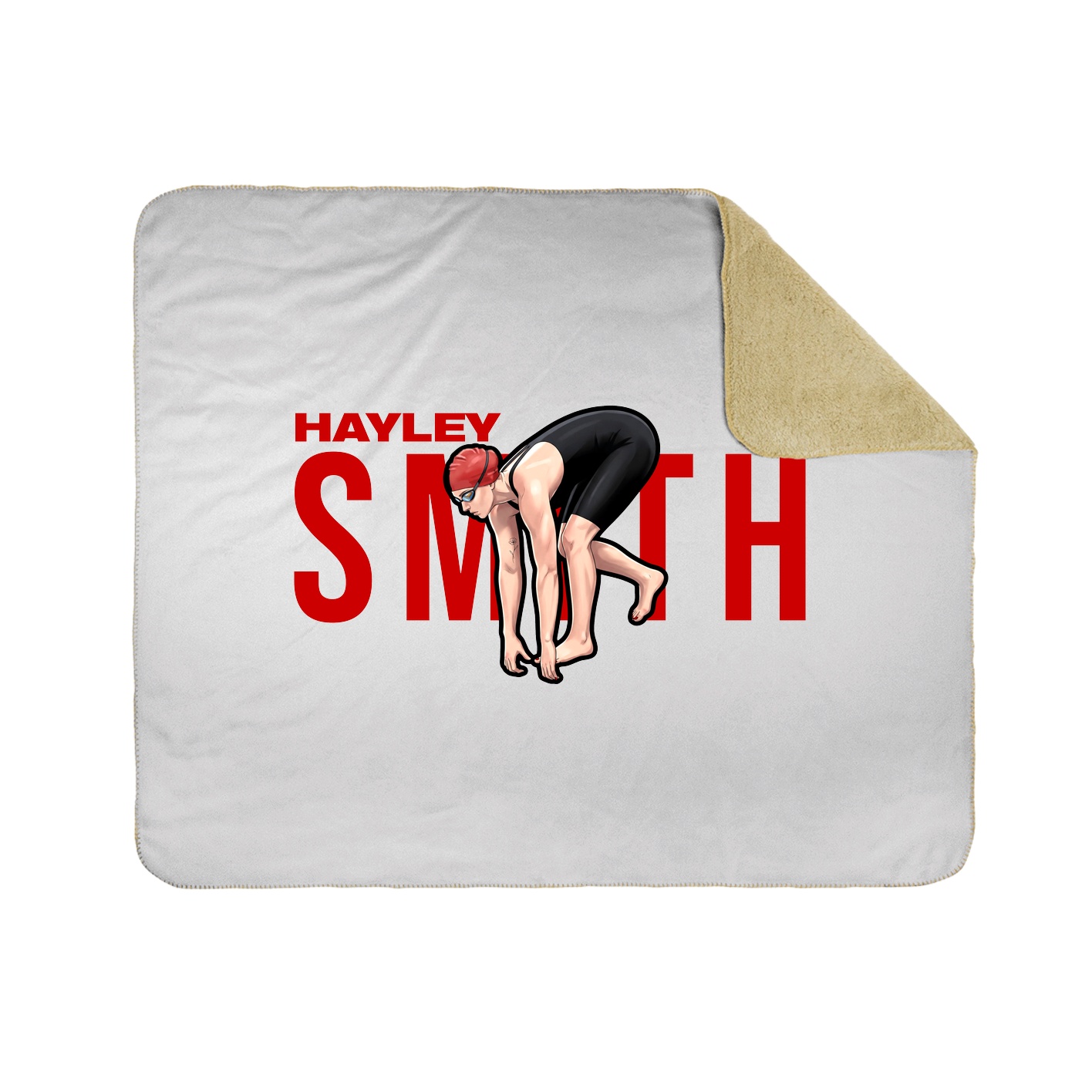 Throw Blanket — Player Name in White
