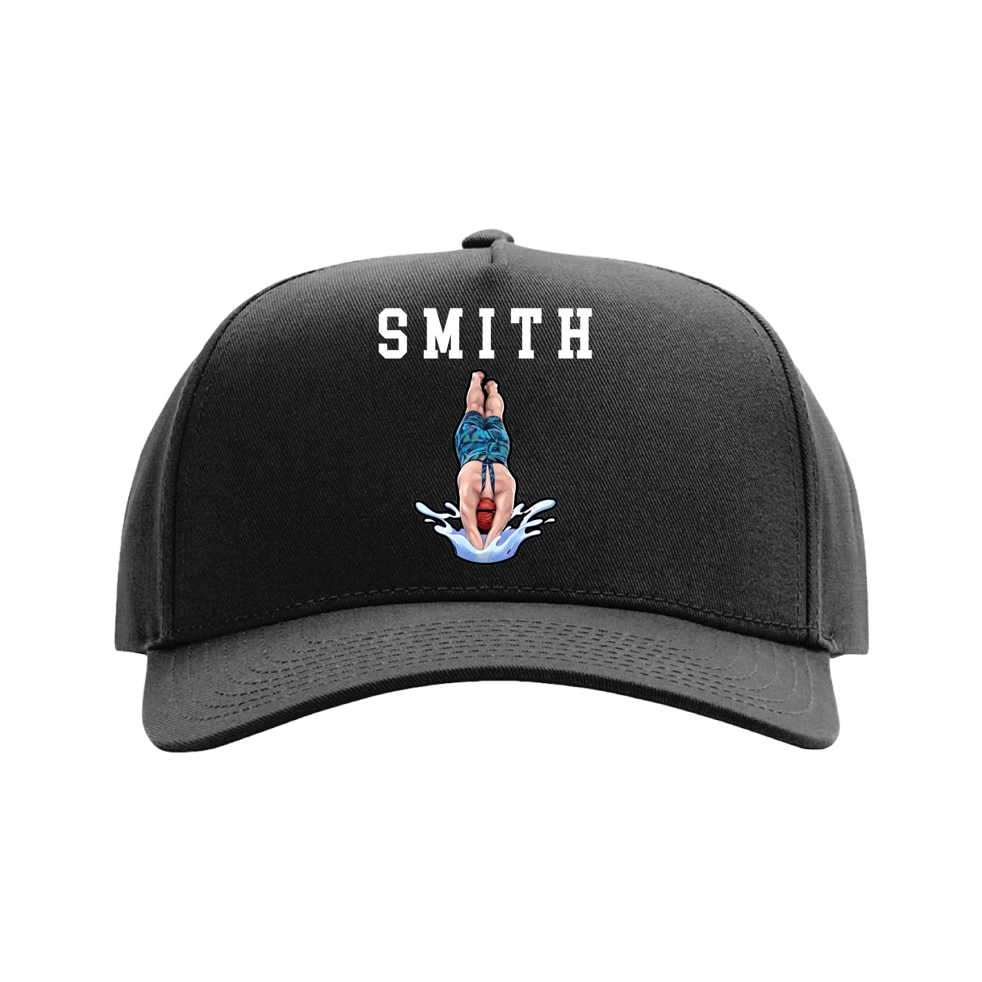 Full Fabric Five-Panel Champ Cap — Shirsey in Black