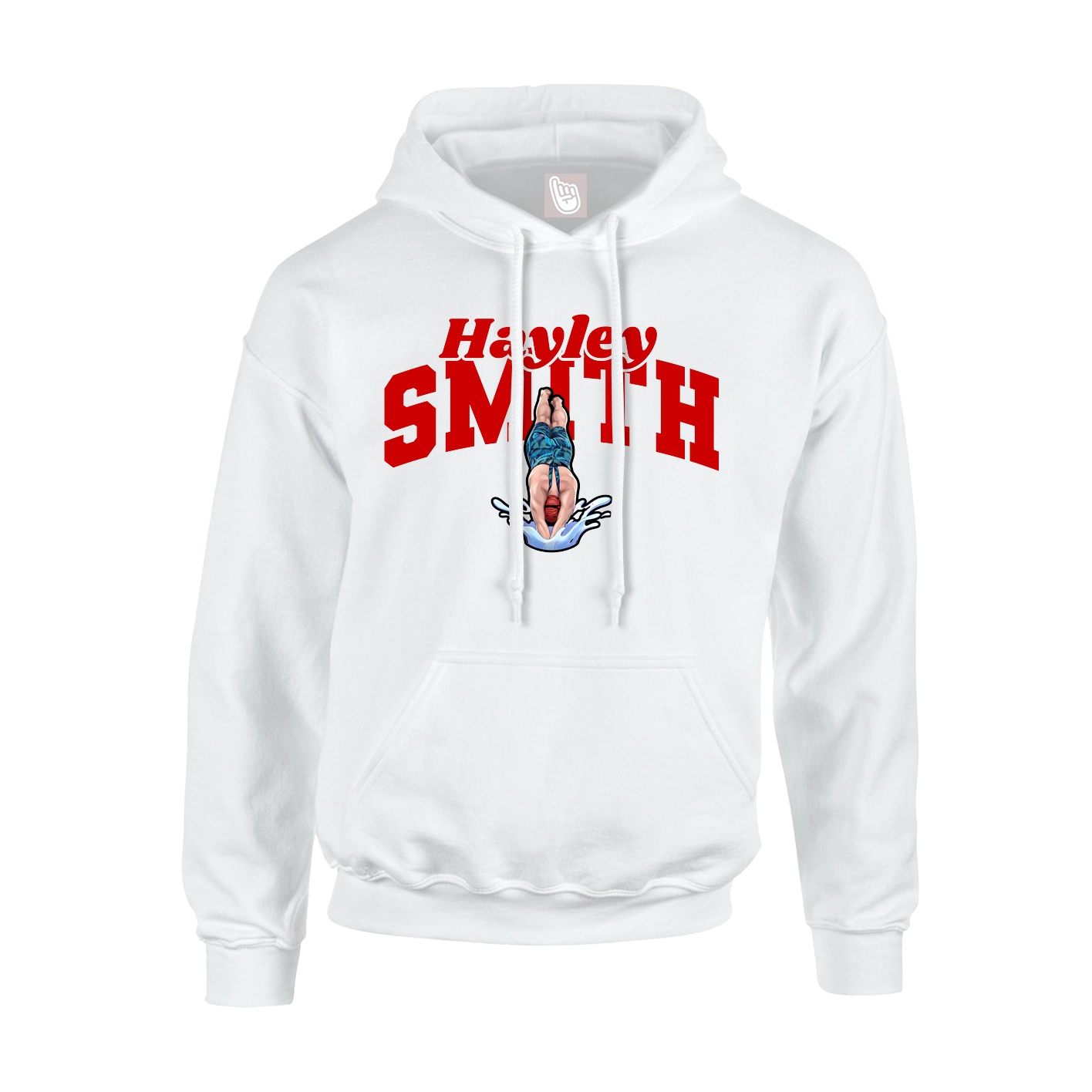 Hoodie — Signature Arch in White