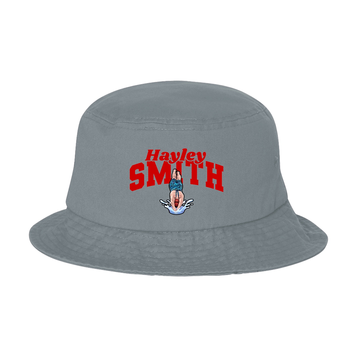 Bucket Cap — Signature Arch in Grey