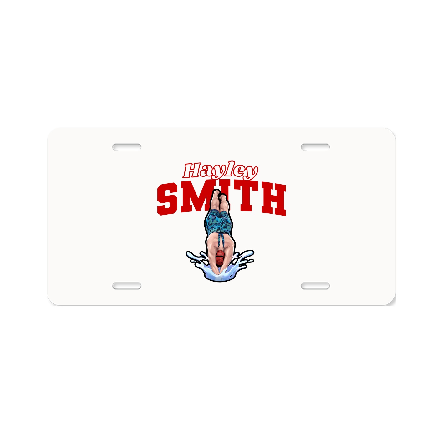 License Plate — Name Arch in Classic