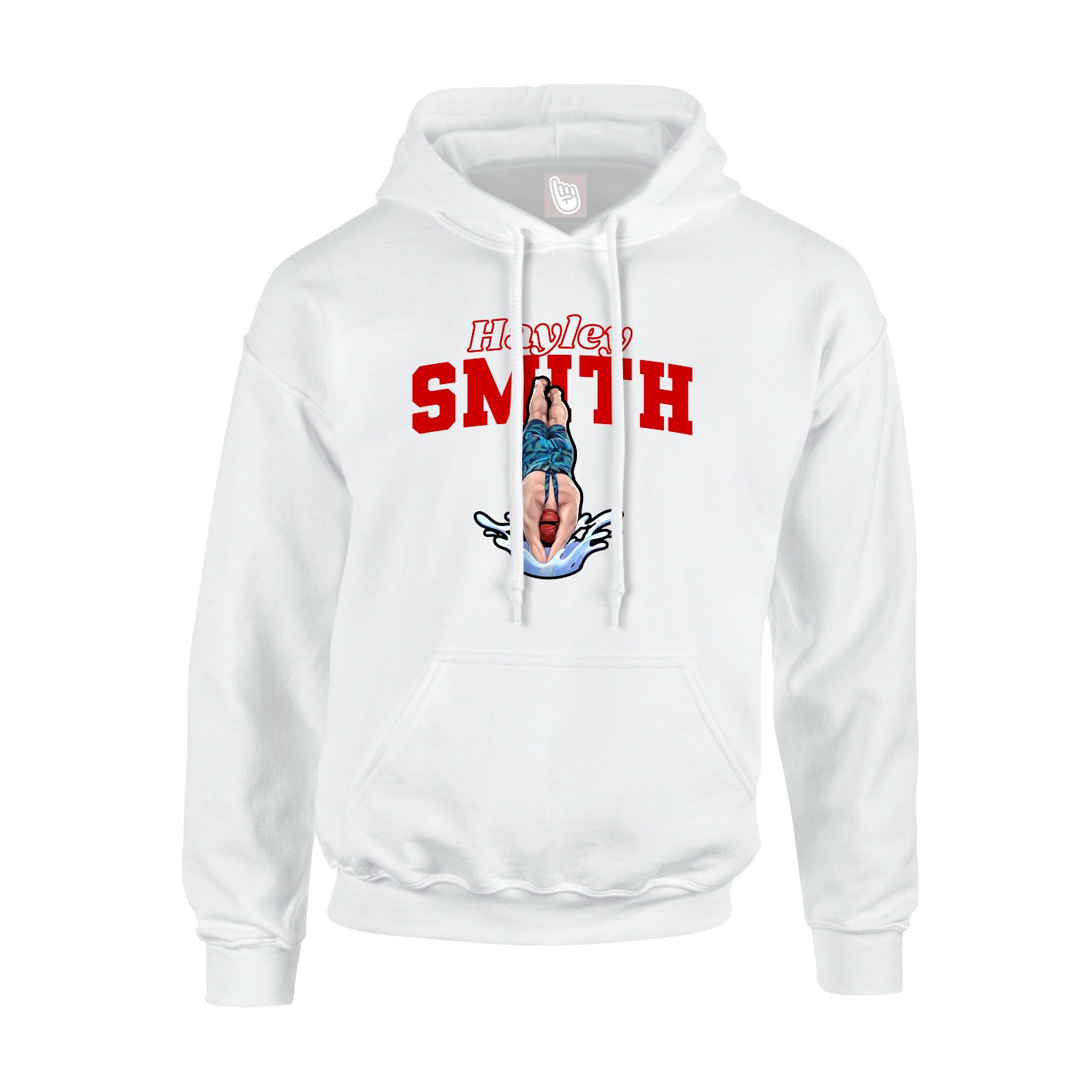 Hoodie — Name Arch in White