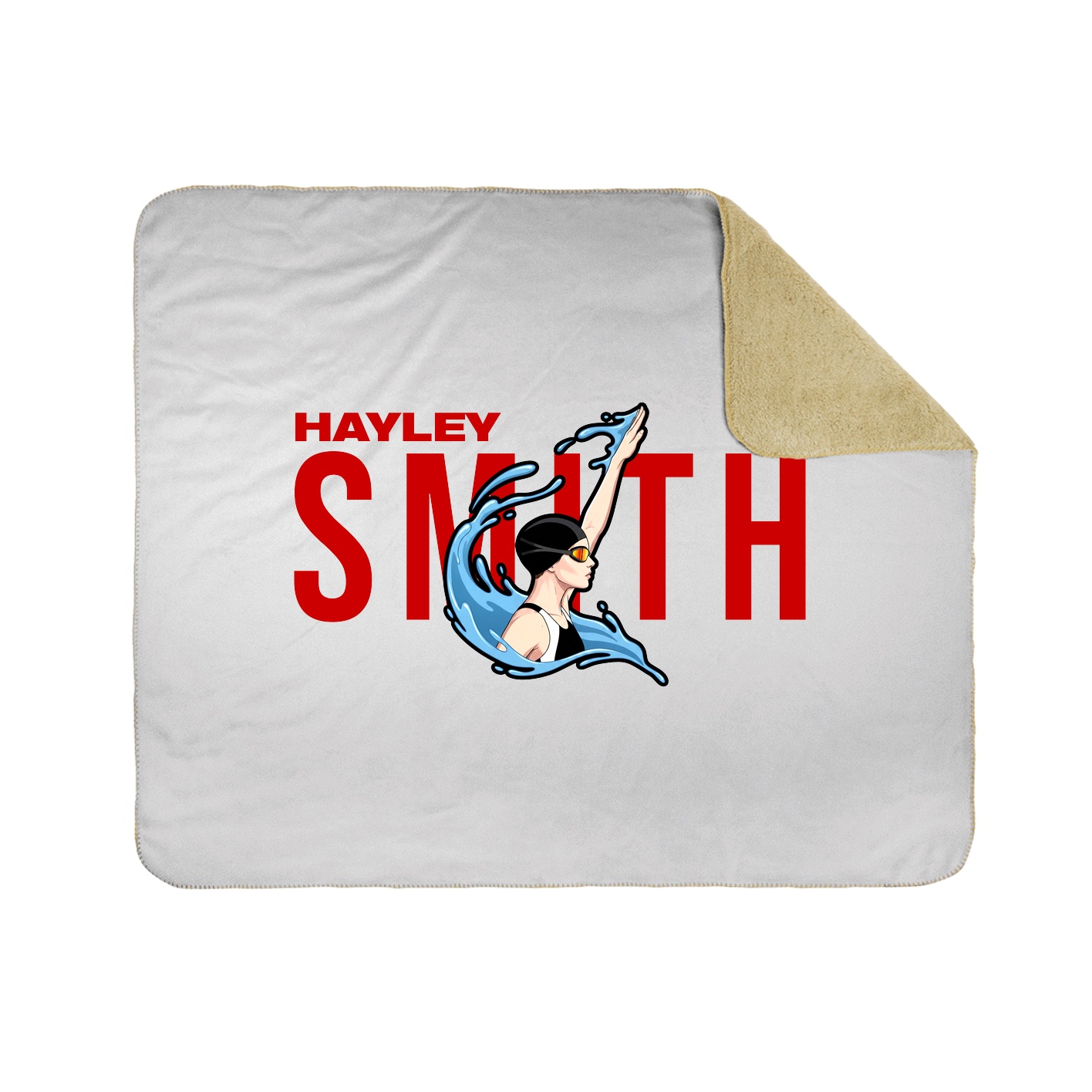 Throw Blanket — Player Name in White