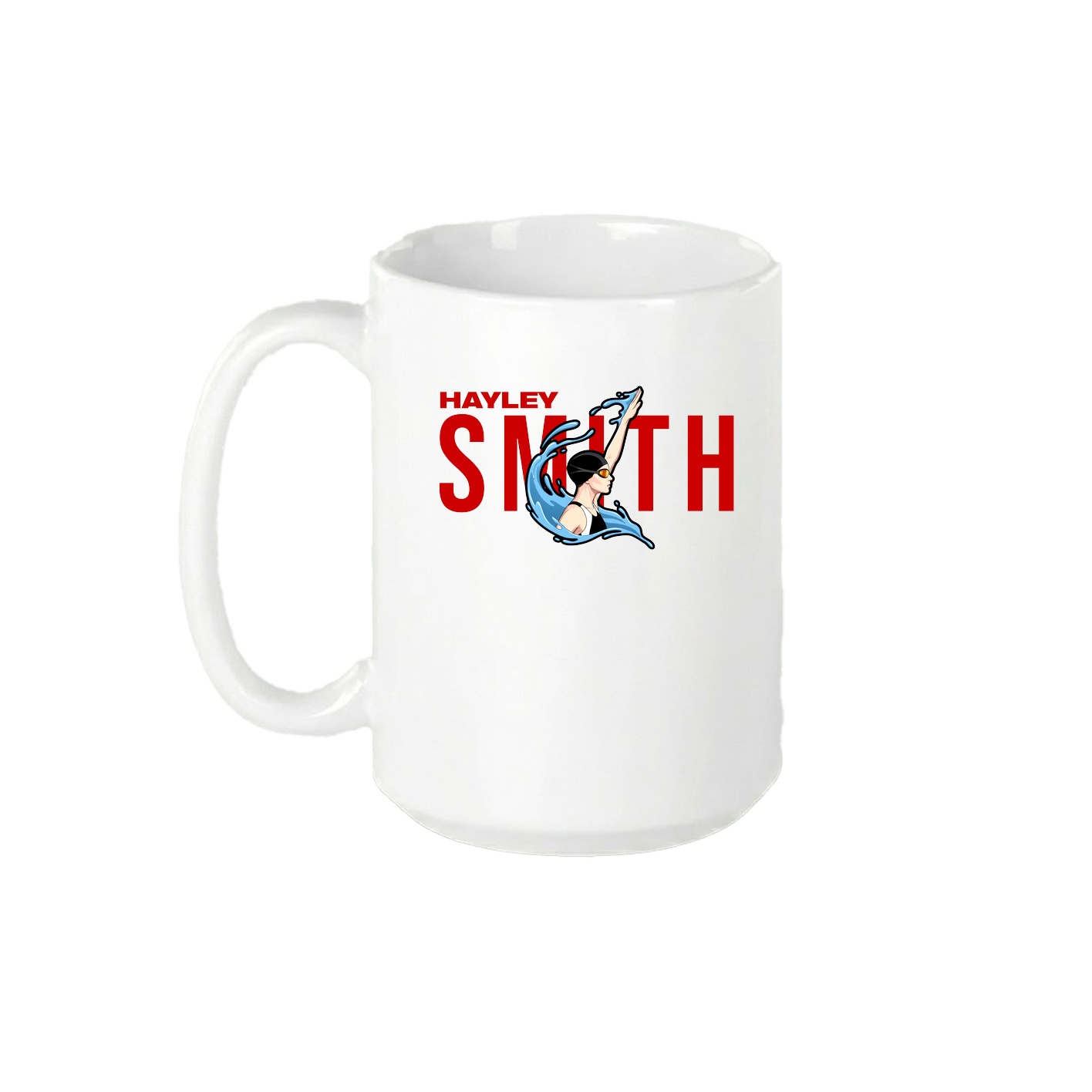 15oz Coffee Mug — Player Name in White