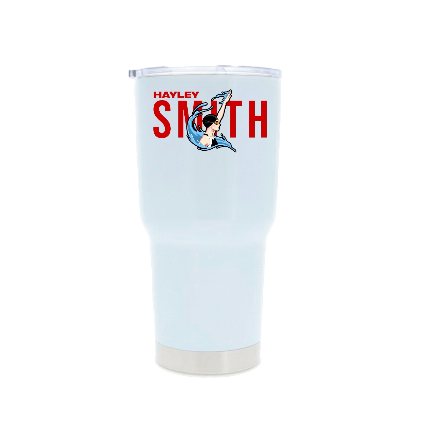 30oz Stainless Steel Tumbler — Player Name in White