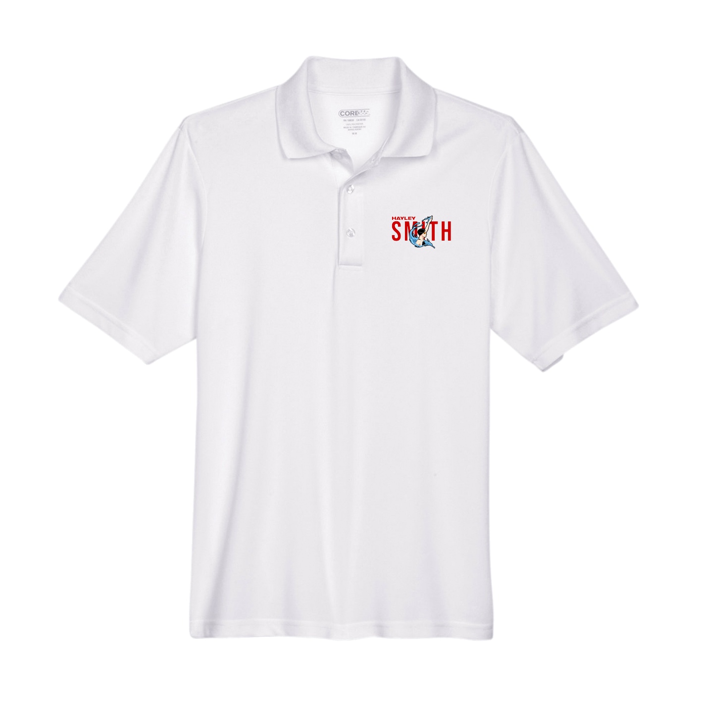 Performance Polo — Player Name in White