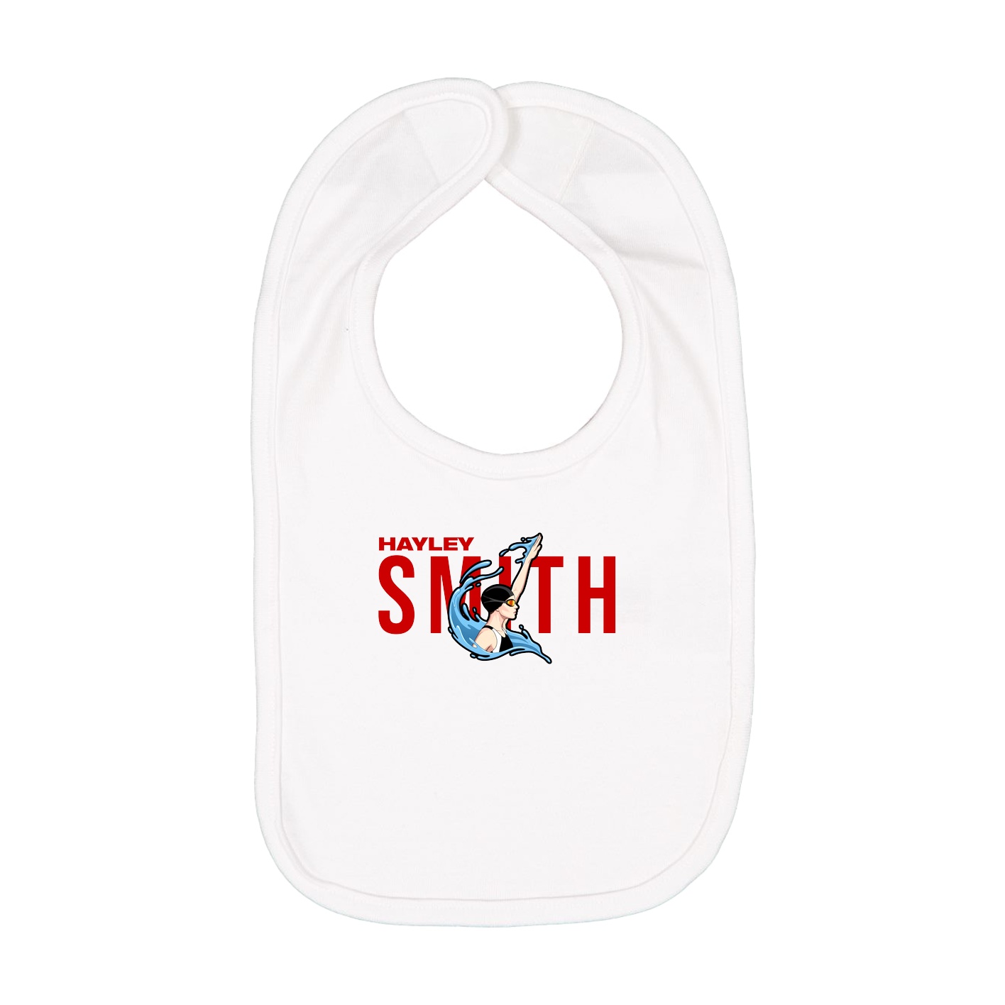 Infant Bib — Player Name in White