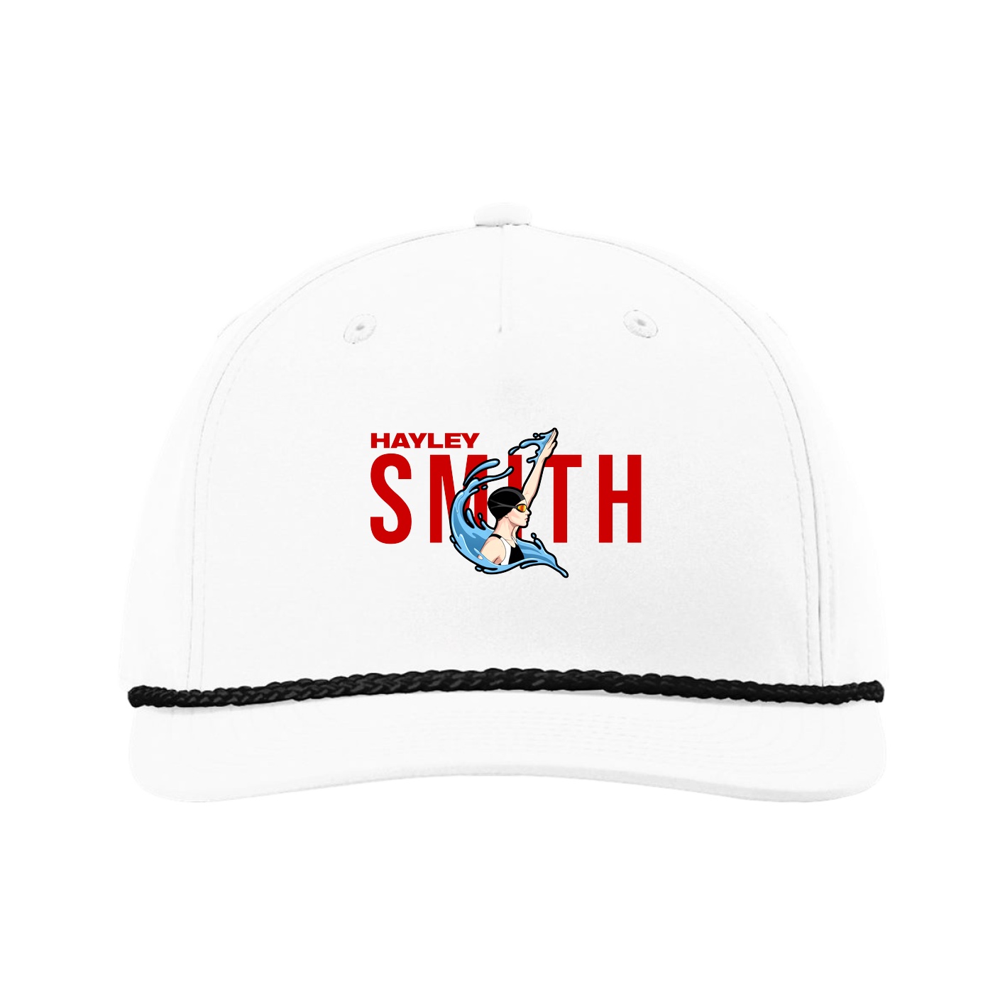 Five-Panel Classic Rope Cap — Player Name in White