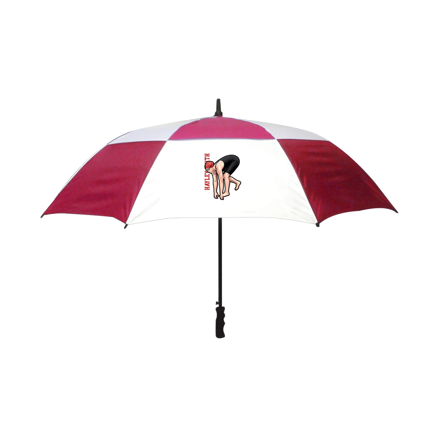 Golf Umbrella — Name Vertical in Red