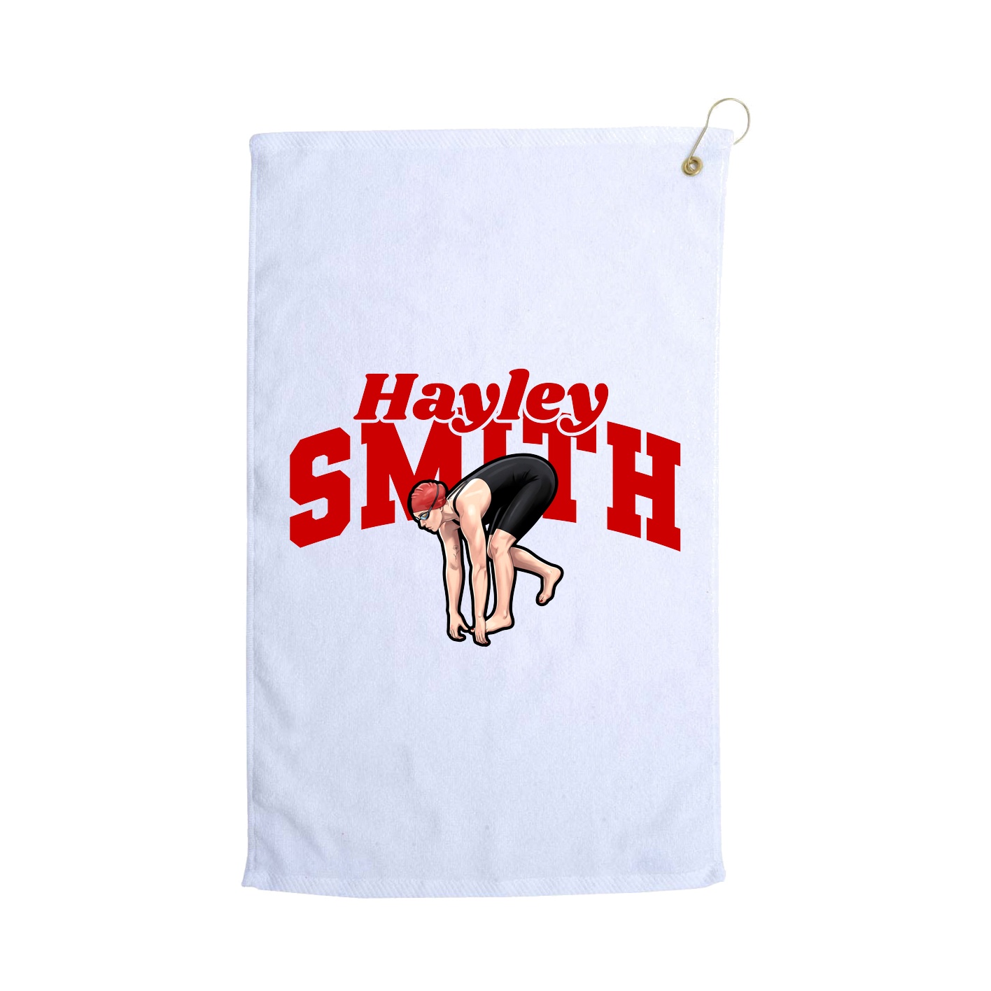 Golf Towel — Signature Arch in White