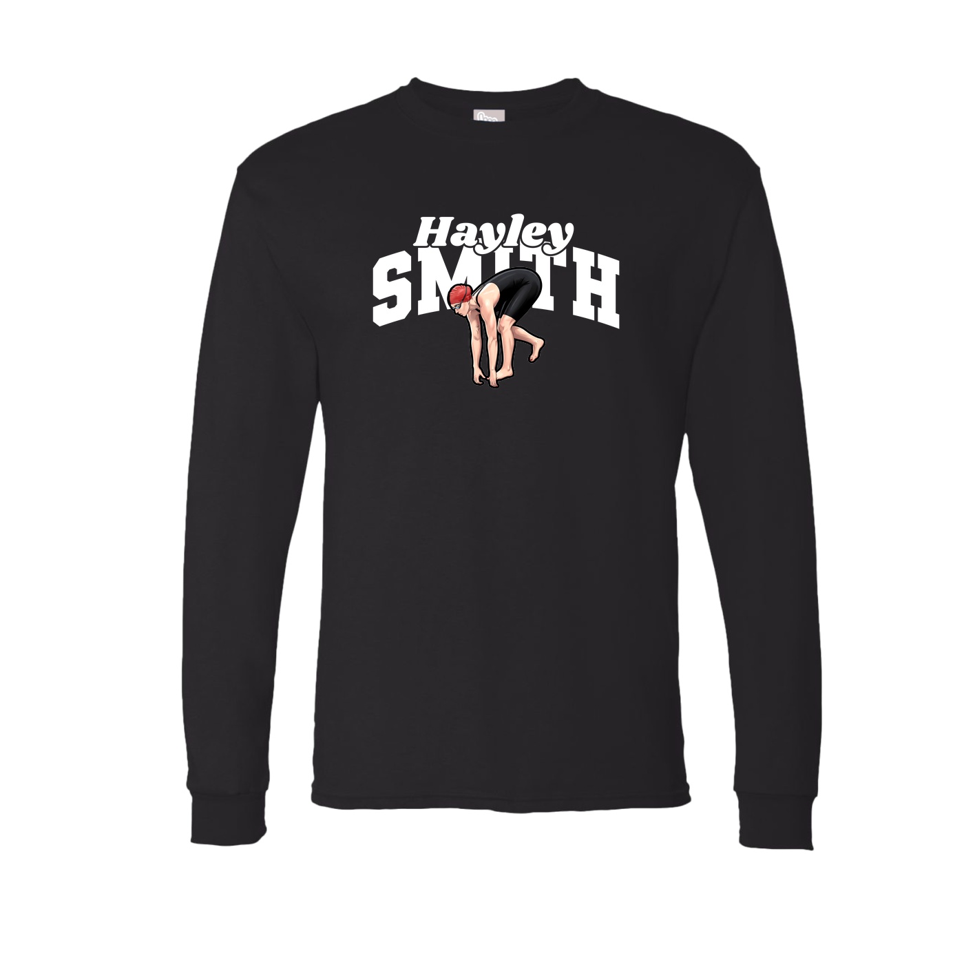 Long Sleeve Tee — Signature Arch in Black