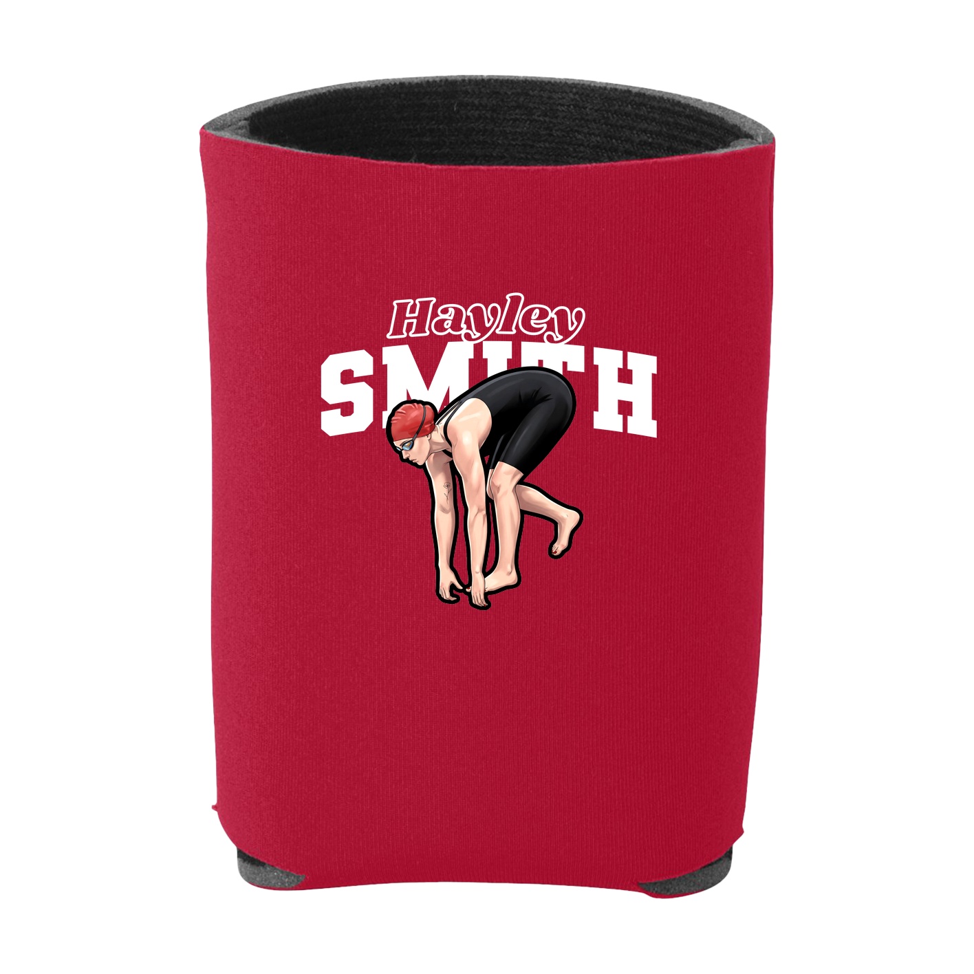 Can Holder — Name Arch in Red