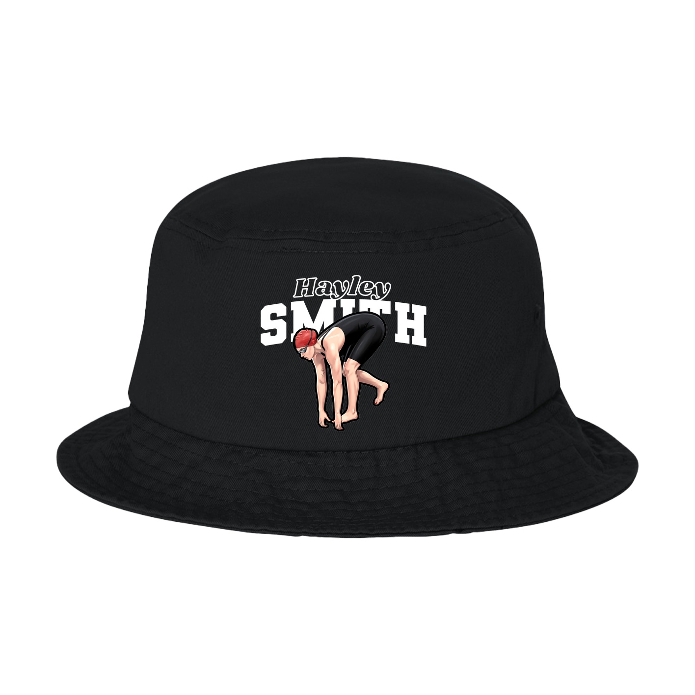 Bucket Cap — Name Arch in Black