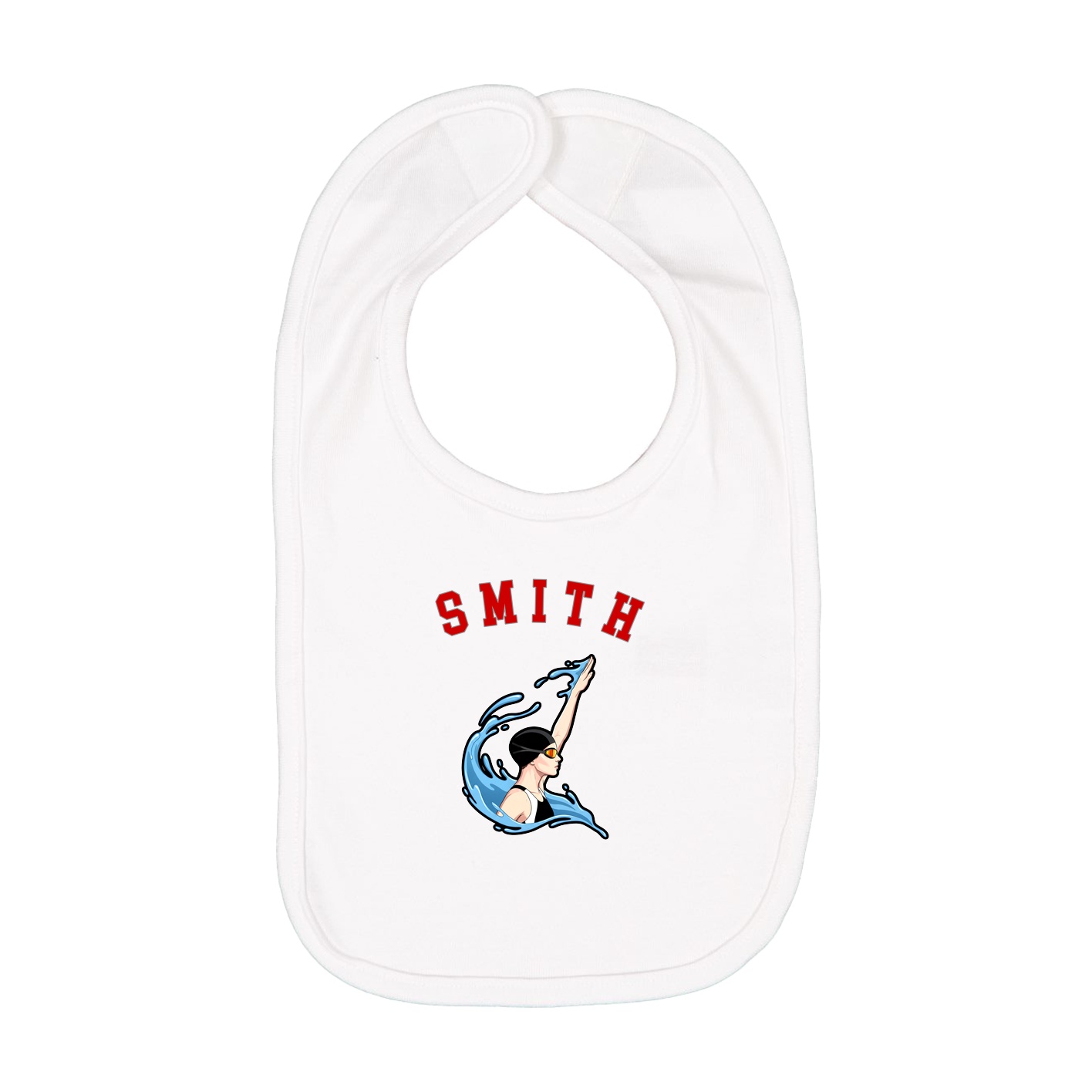 Infant Bib — Shirsey Arch in White