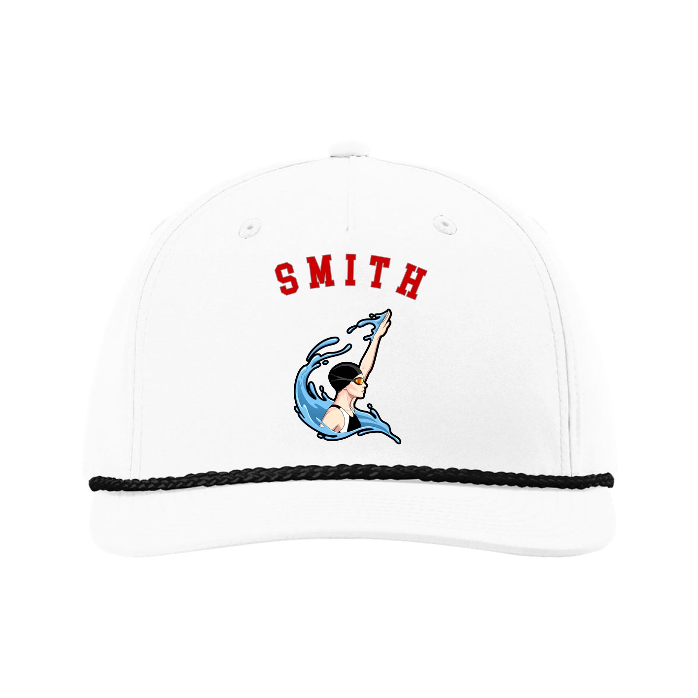 Five-Panel Classic Rope Cap — Shirsey Arch in White