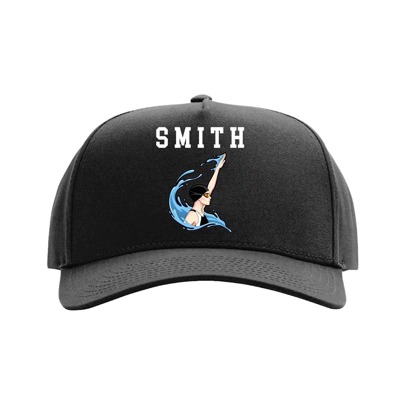 Full Fabric Five-Panel Champ Cap — Shirsey in Black