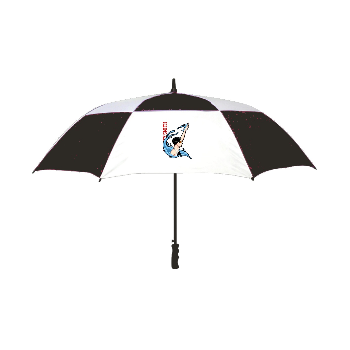 Golf Umbrella — Name Vertical in Black