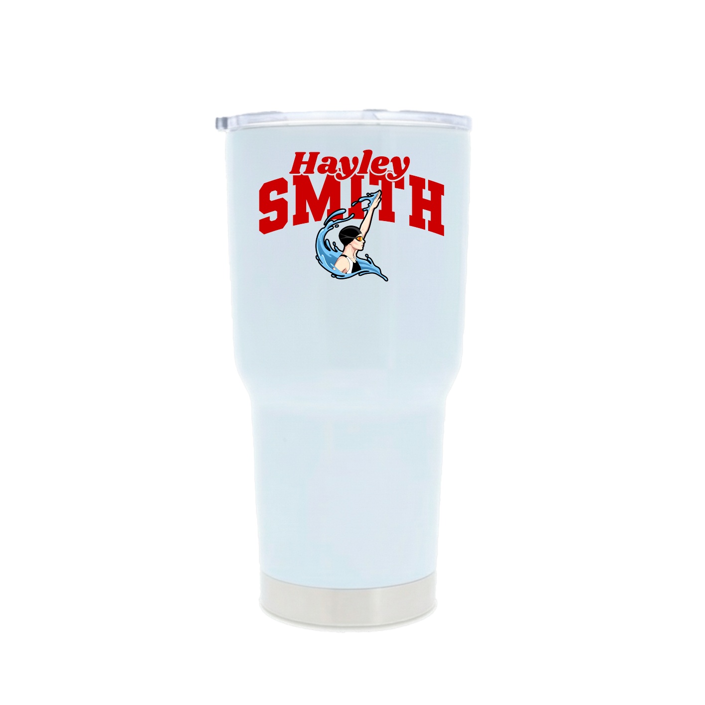 30oz Stainless Steel Tumbler — Signature Arch in White