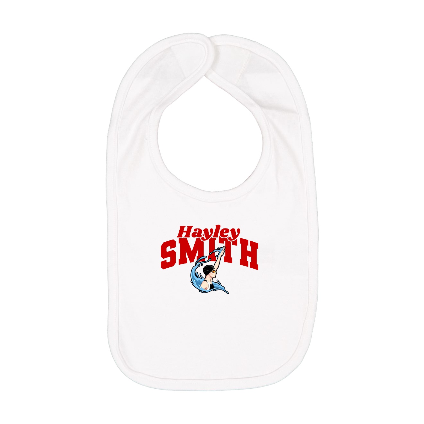 Infant Bib — Signature Arch in White