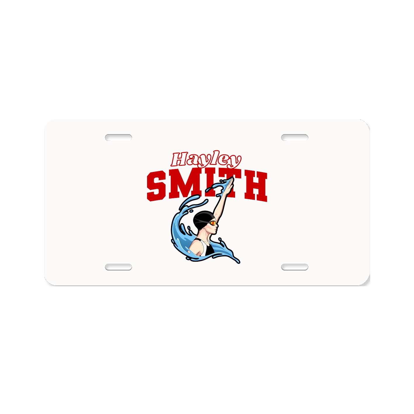 License Plate — Name Arch in Classic
