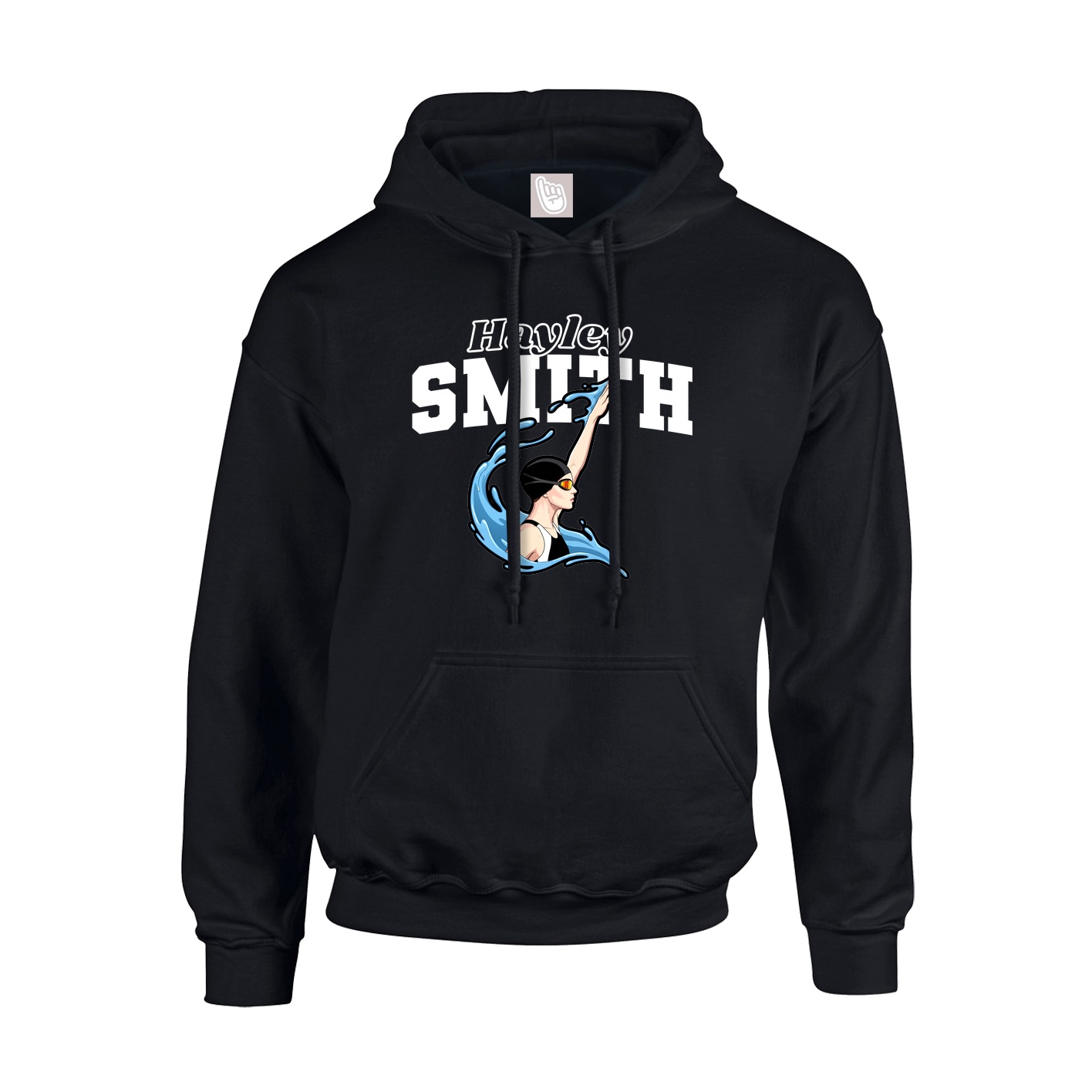 Hoodie — Name Arch in Black