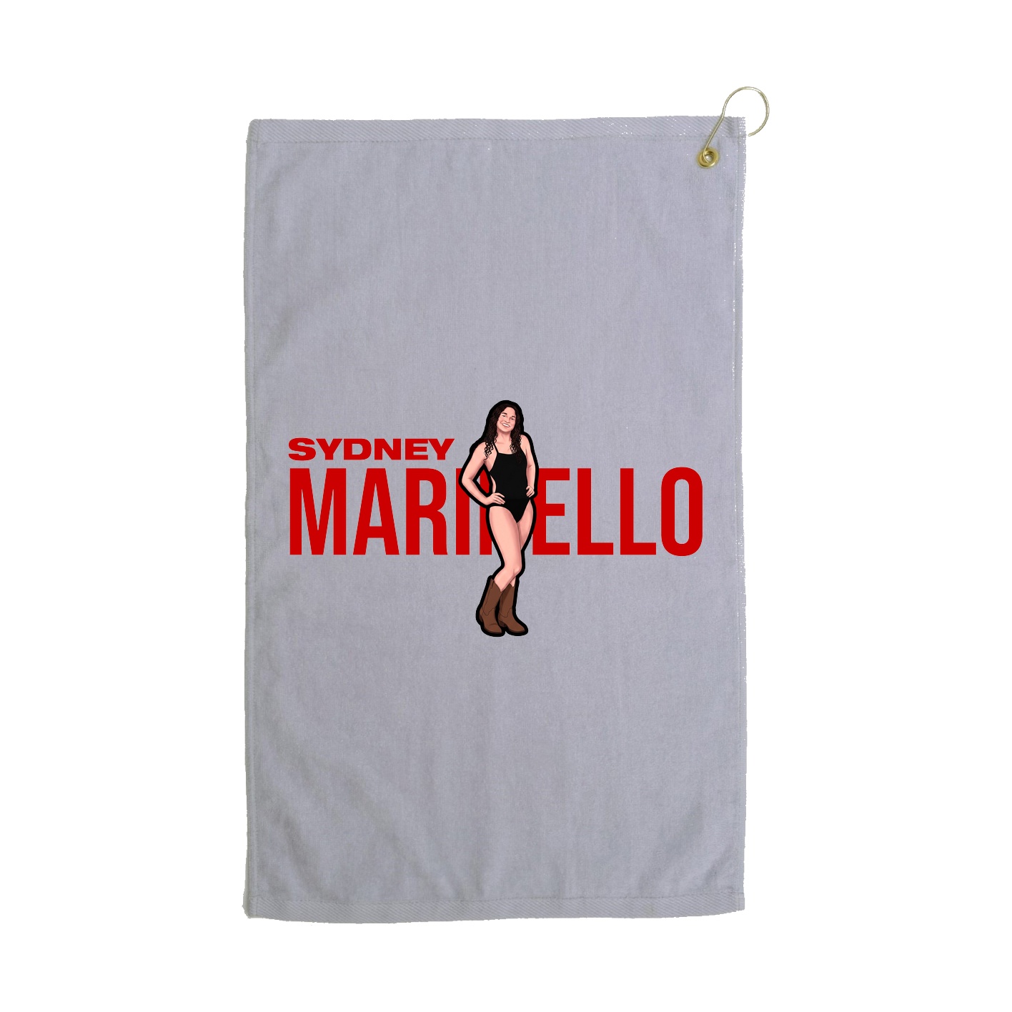 Golf Towel — Player Name in Grey
