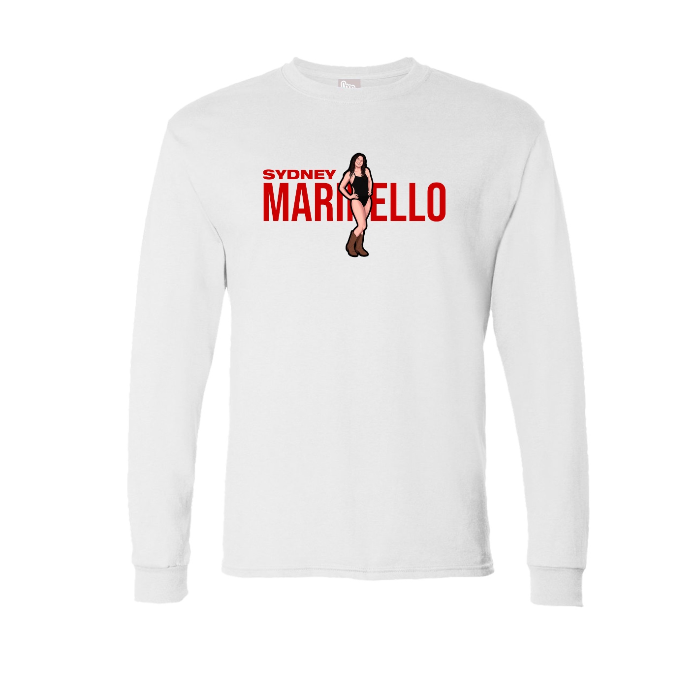 Long Sleeve Tee — Player Name in White