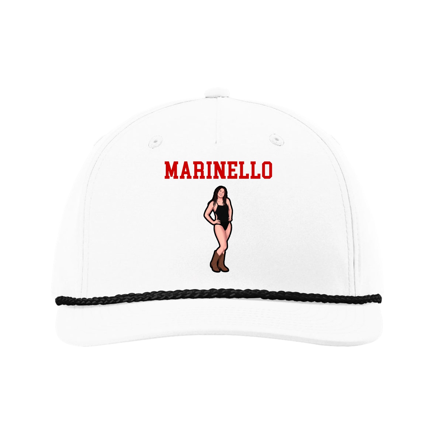 Five-Panel Classic Rope Cap — Shirsey in White