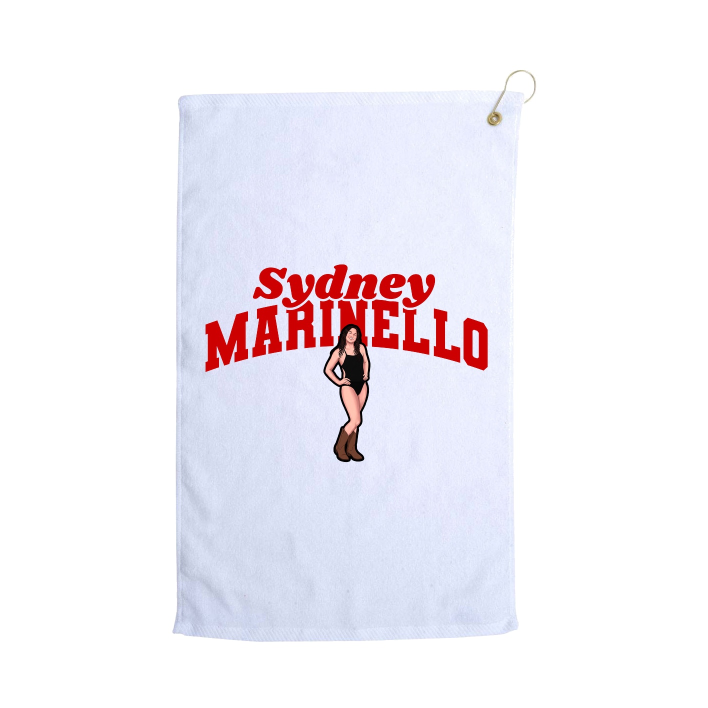 Golf Towel — Signature Arch in White