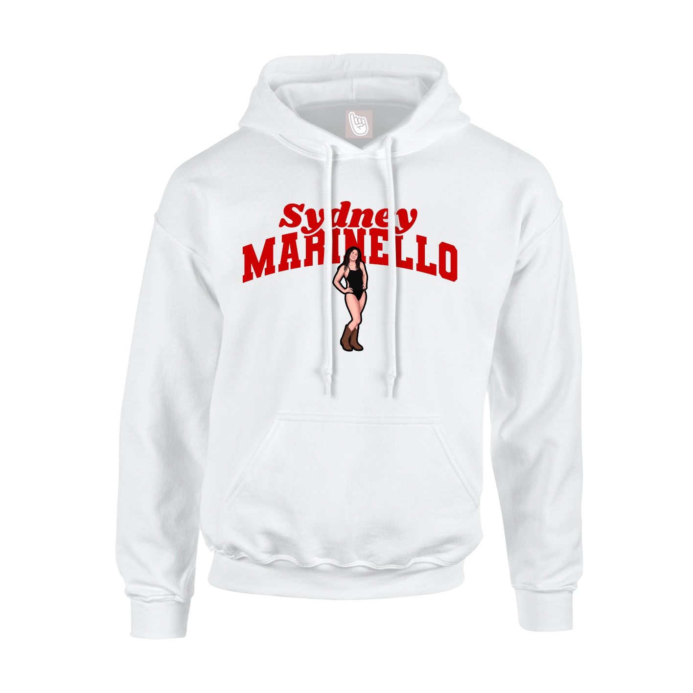 Youth Hoodie — Signature Arch in White