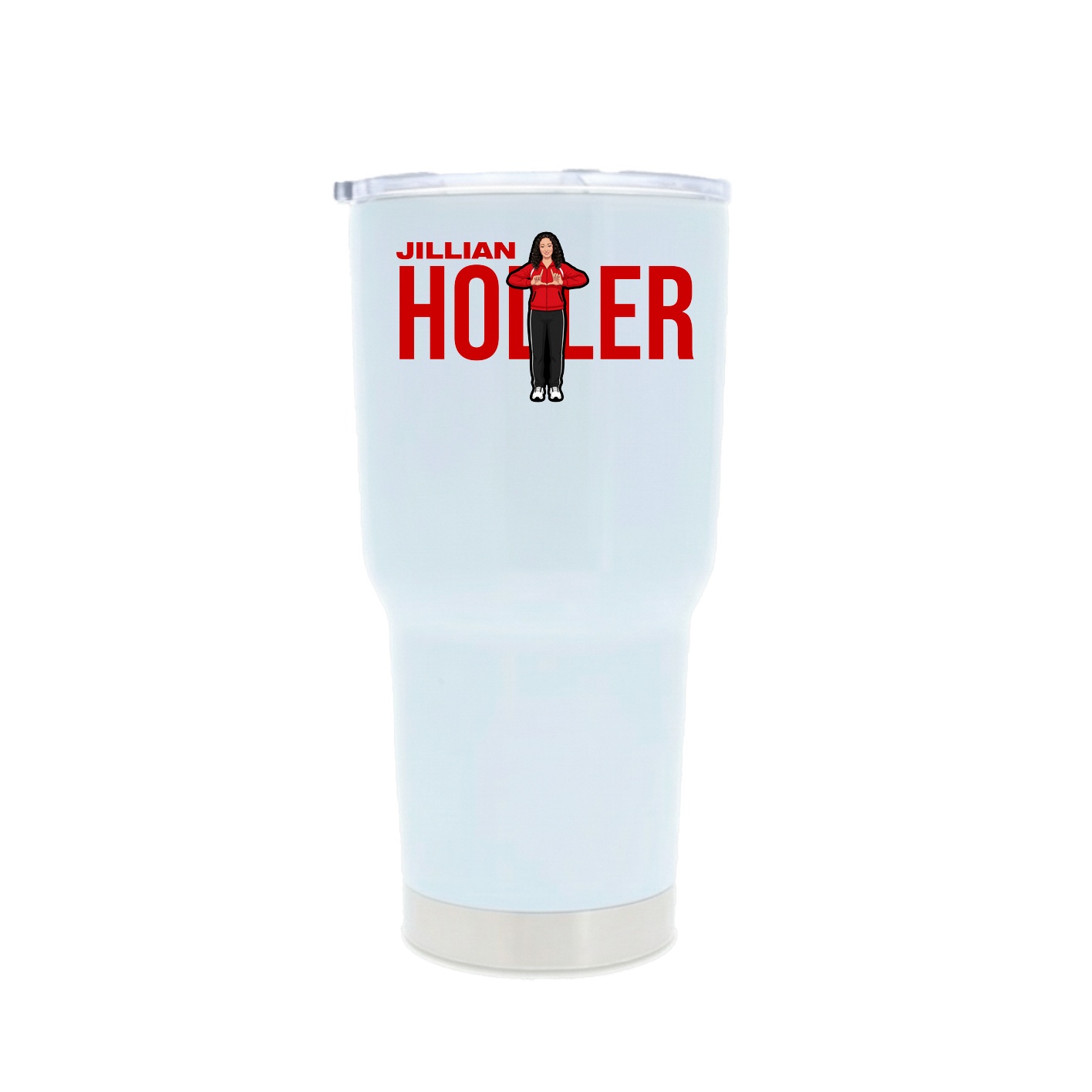 30oz Stainless Steel Tumbler — Player Name in White