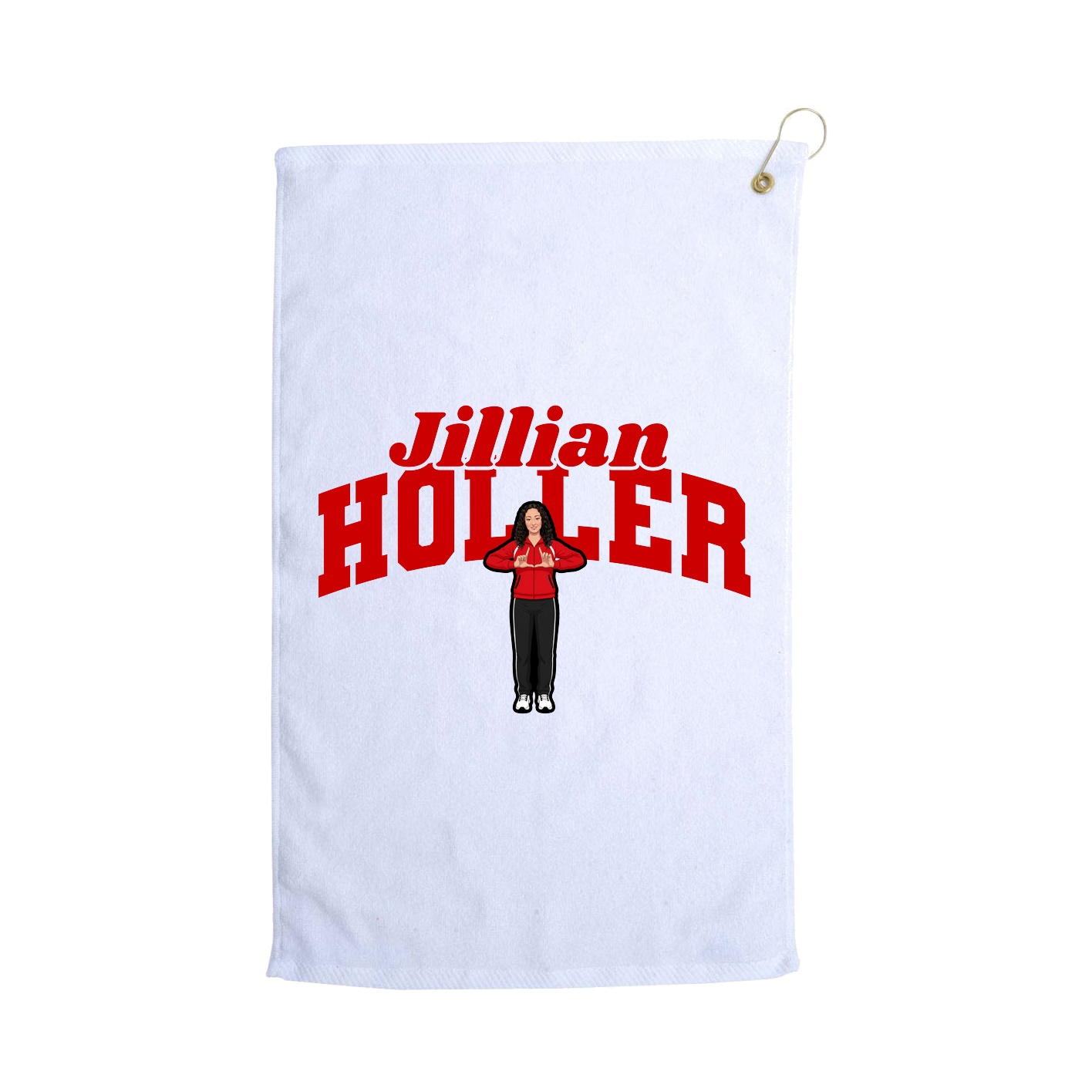 Golf Towel — Signature Arch in White
