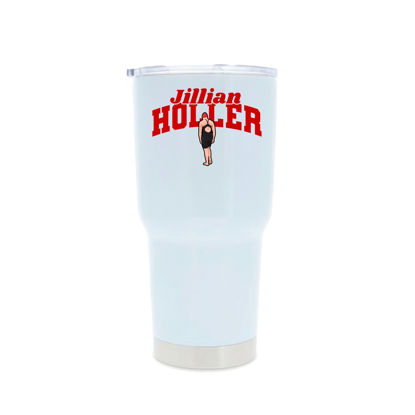 30oz Stainless Steel Tumbler — Signature Arch in White