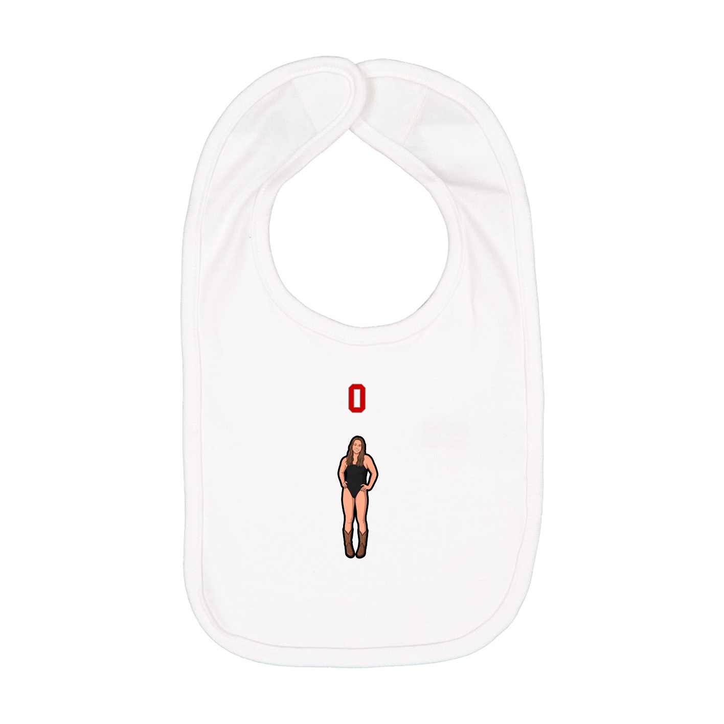Infant Bib — Shirsey Arch in White